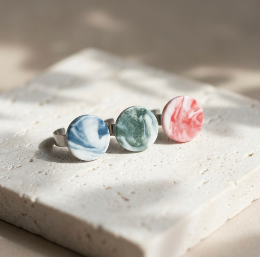 Bague réglable en porcelaine Marie Courtillat