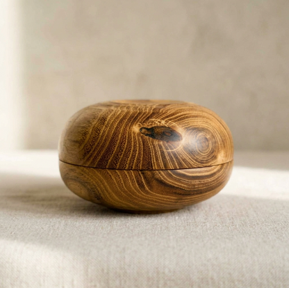 Coupelles en bois fait-main - Double cœur
