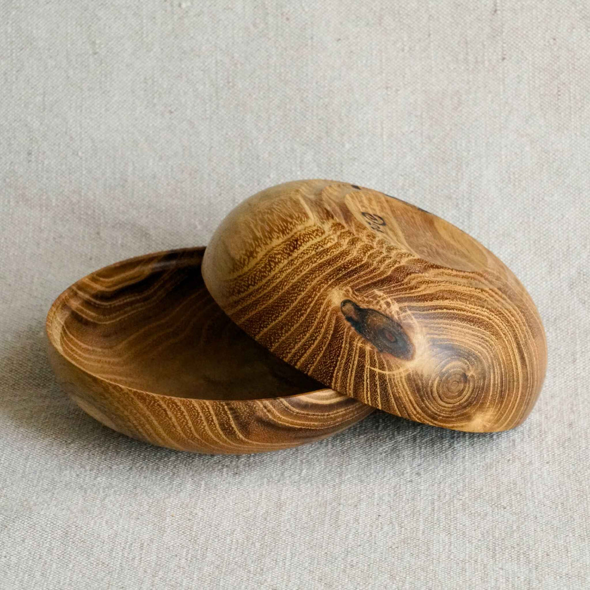 Coupelles en bois fait-main - Double cœur