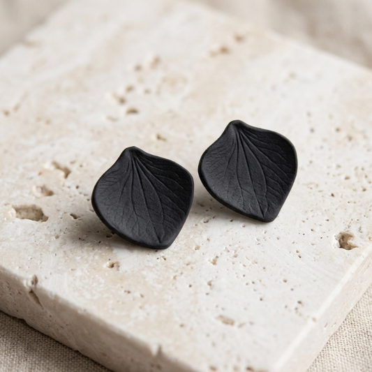 Clous d'oreille en porcelaine colorée