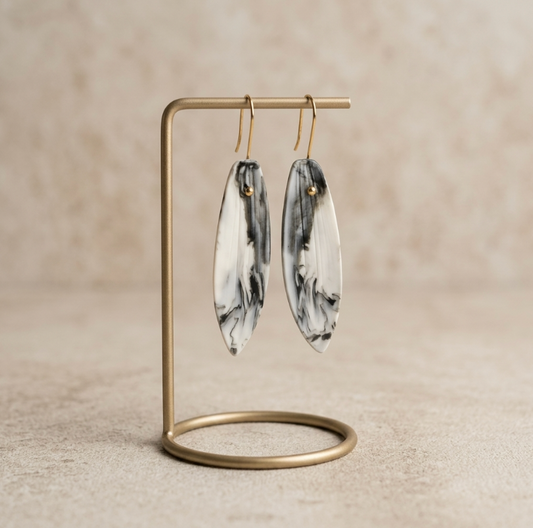 Boucles d'oreille en porcelaine colorée Marie Courtillat