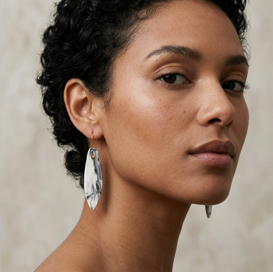 Boucles d'oreille en porcelaine colorée Marie Courtillat
