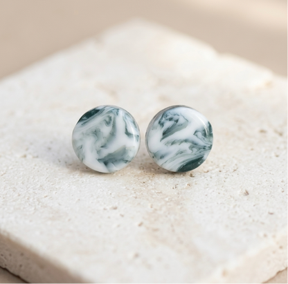 Clous d'oreille en porcelaine collection Marble uno pour femme