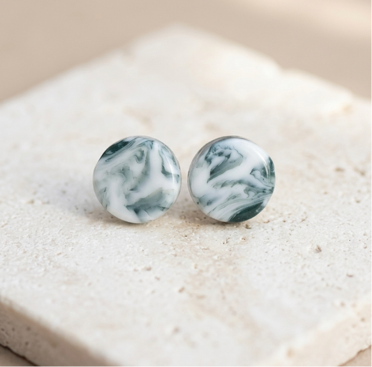 Clous d'oreille en porcelaine collection Marble uno pour femme