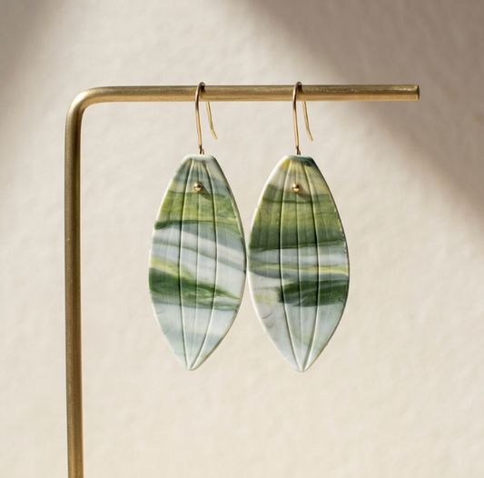 Boucles d'oreille en porcelaine colorée Marie Courtillat