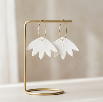 Marie Courtillat porcelain hoop earrings