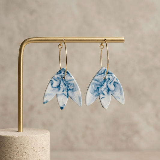 Marie Courtillat porcelain hoop earrings