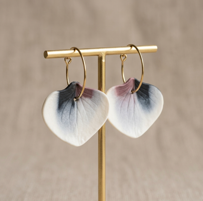 Porcelain hoop earrings