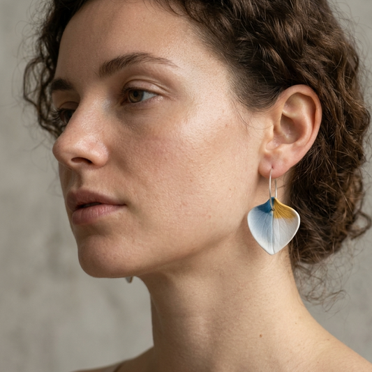 Marie Courtillat porcelain hoop earrings
