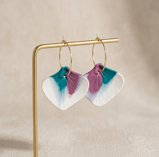 Marie Courtillat porcelain hoop earrings