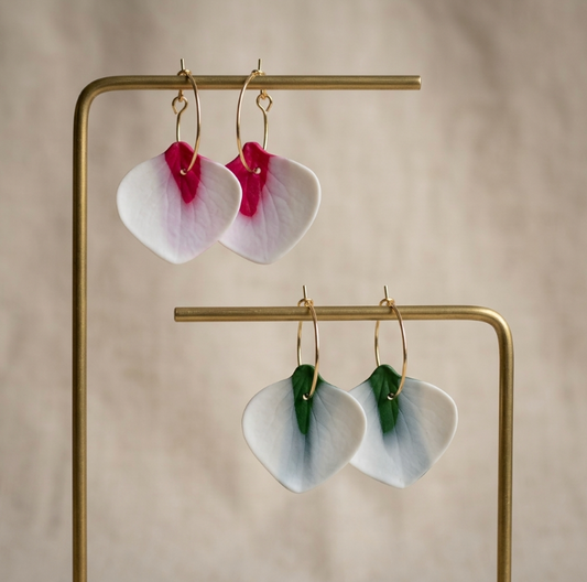 Marie Courtillat porcelain hoop earrings