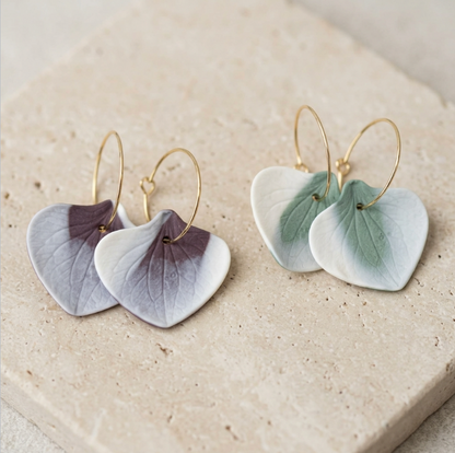 Marie Courtillat porcelain hoop earrings