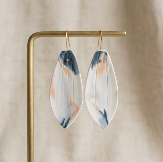 Boucles d'oreille en porcelaine colorée Marie Courtillat