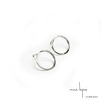 Boucles d'oreilles fils d'argent massif martelés