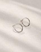 Boucles d'oreilles fils d'argent massif martelés