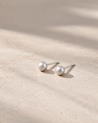 Puce boule mate en argent massif sans nickel