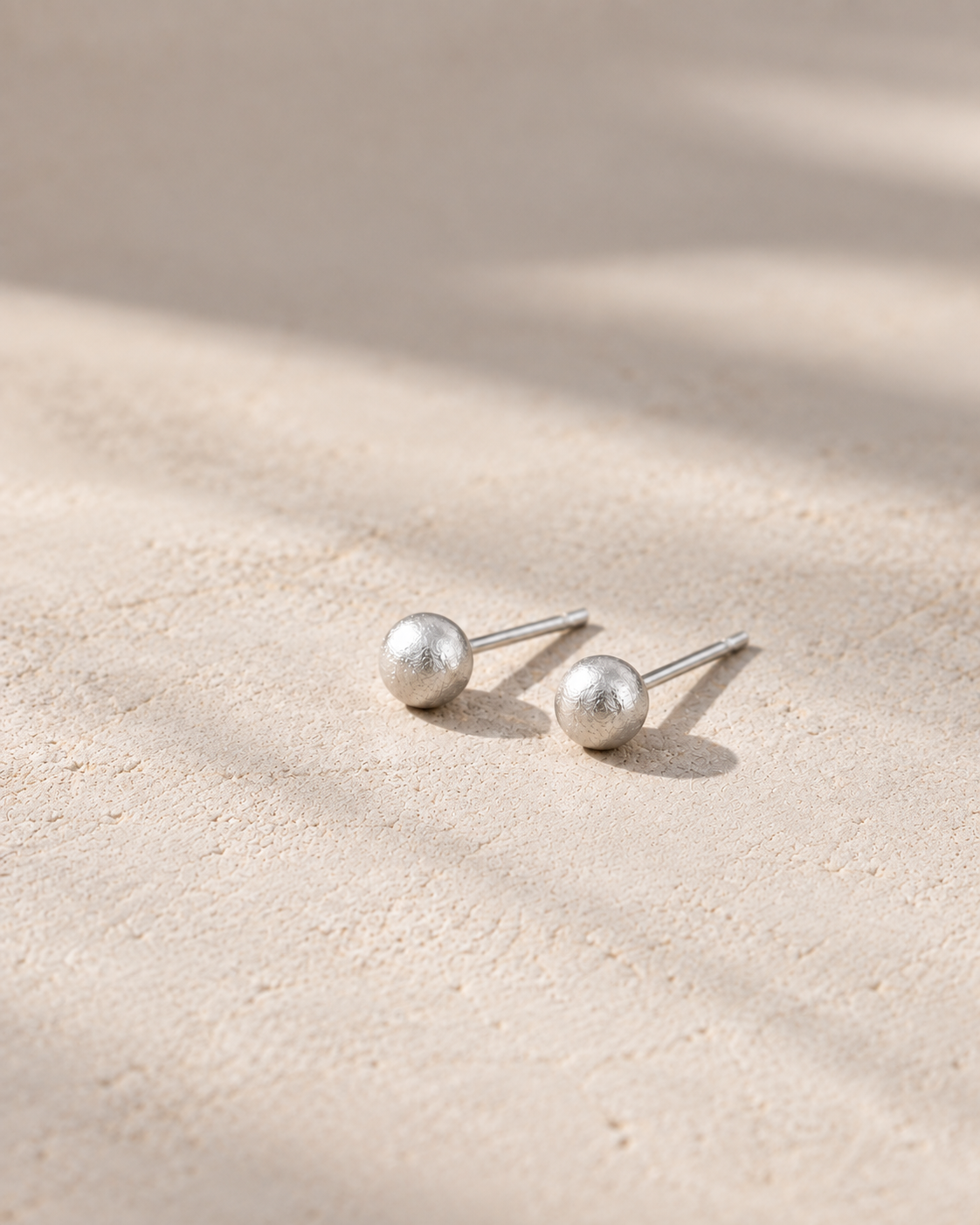 Puce boule mate en argent massif sans nickel