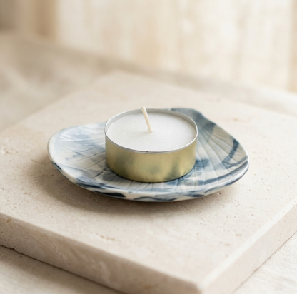 Marble collection porcelain candle holder / jewelry dish