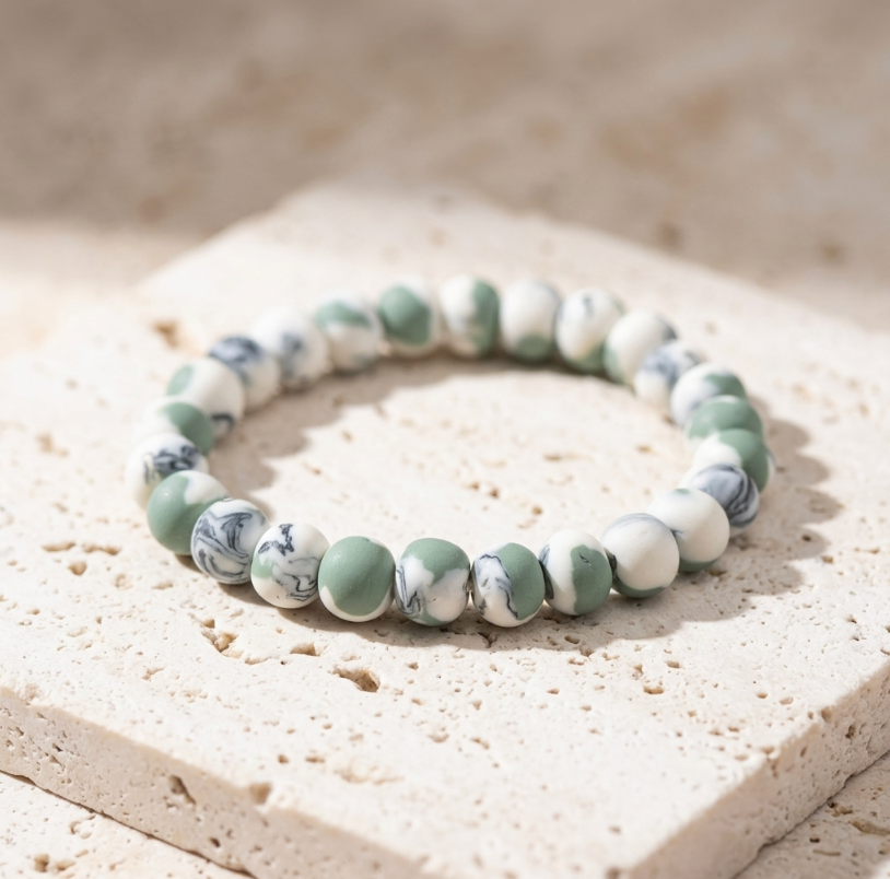 Bracelet en perles de porcelaine collection Contrast pour femme