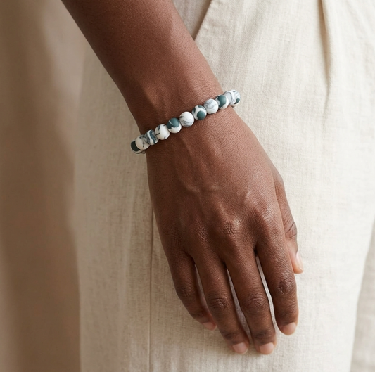 Bracelet en perles de porcelaine pour femme collection Contrast