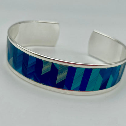 Manchette Chevron Moyenne en marqueterie de paille