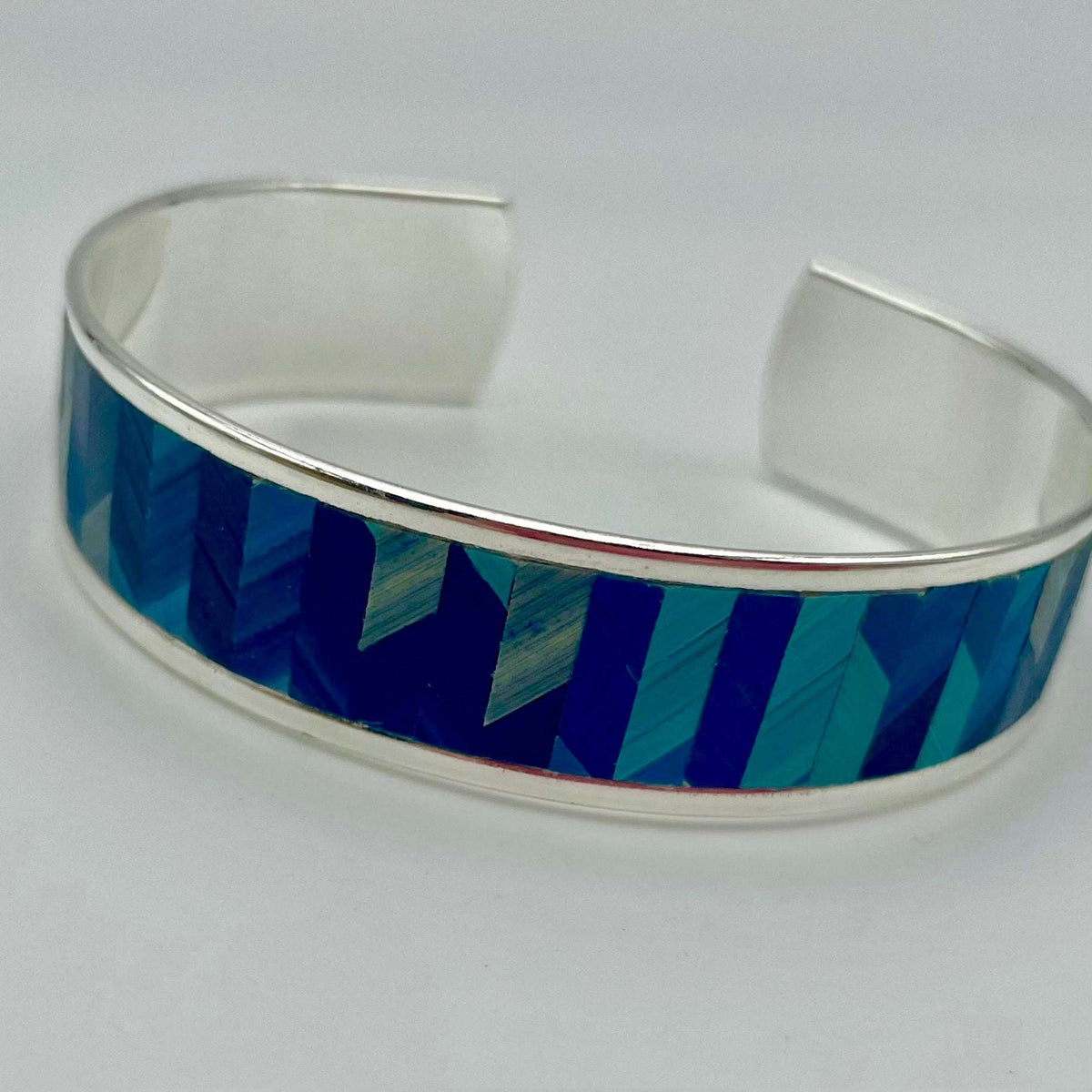 Manchette Chevron Moyenne en marqueterie de paille