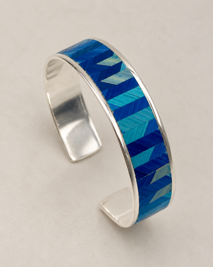 Manchette Chevron Moyenne en marqueterie de paille