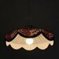 Suspension "Cosette" en Tissu Floral Mille Fleurs - Abat-jour Festonné Style Vintage Made in France
