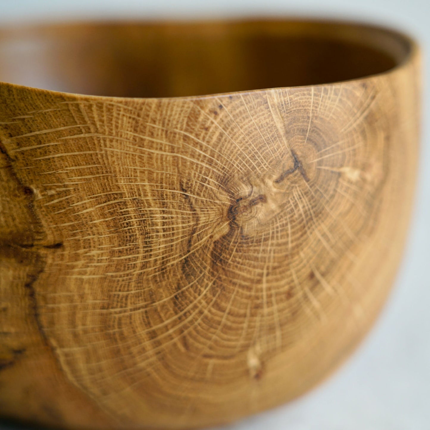Bol en bois fait-main - Onde tannée