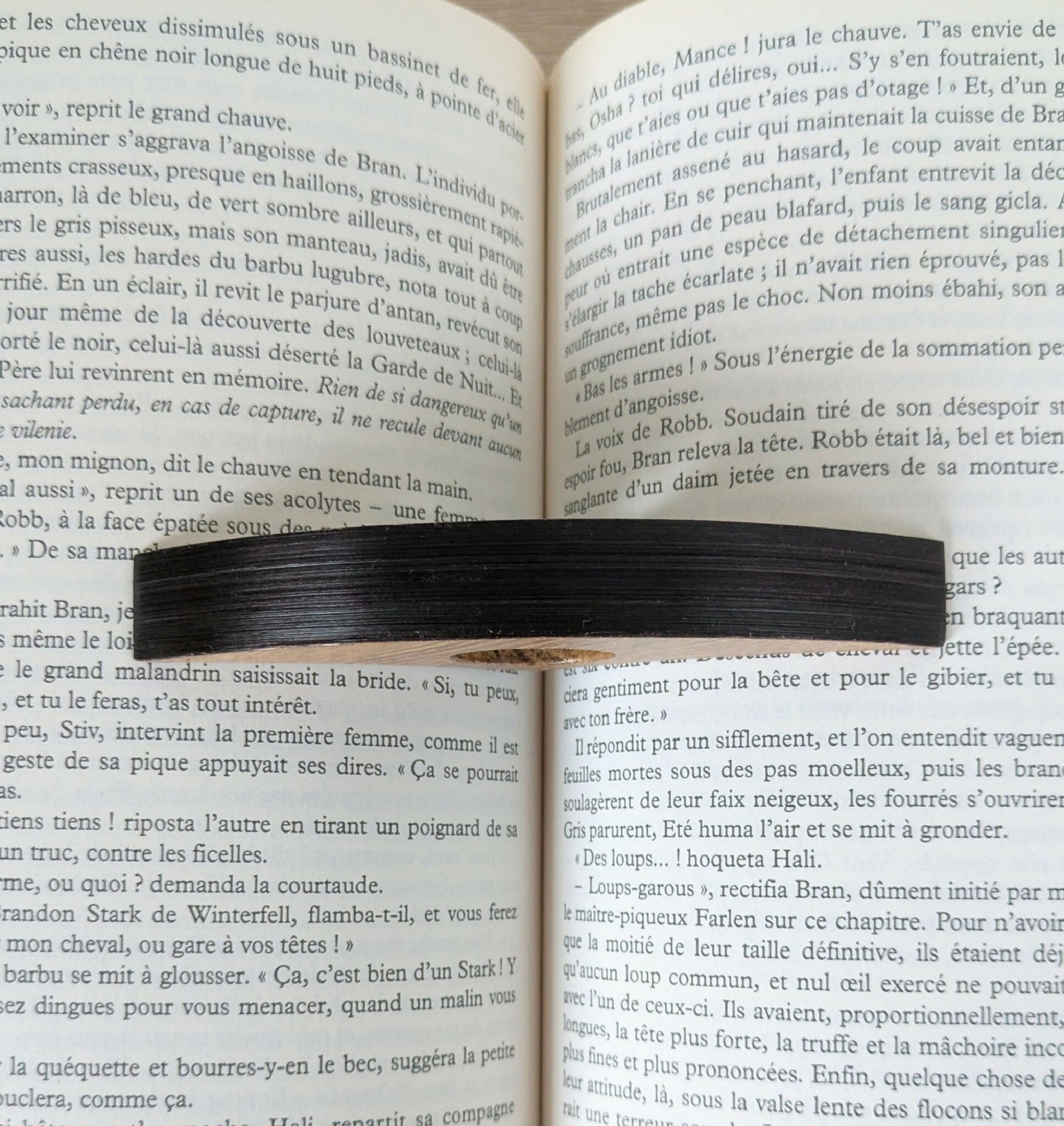 Bague de lecture avec Marqueterie de Paille Noire