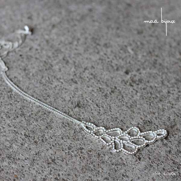 Collier Dentelle horizontale en argent massif 925