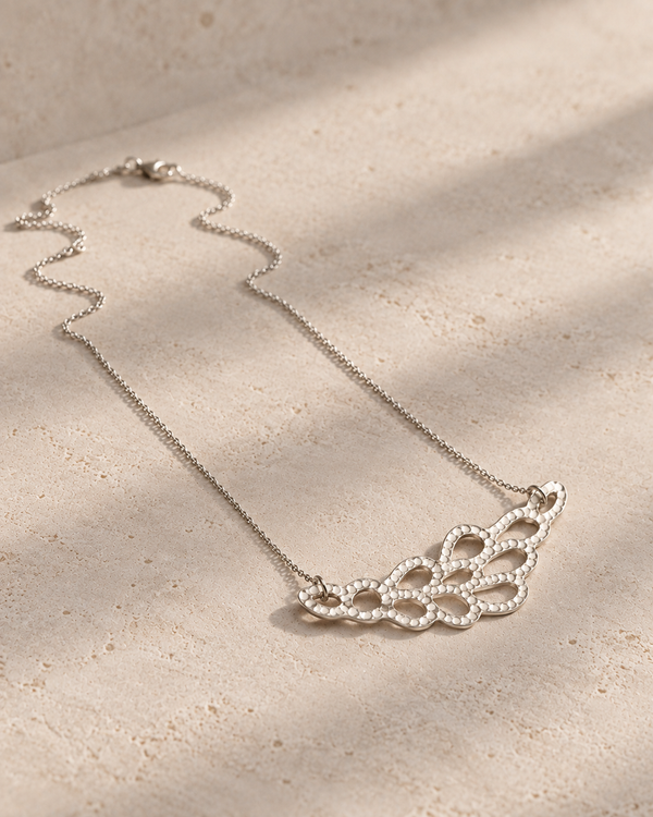 Collier Dentelle horizontale en argent massif 925