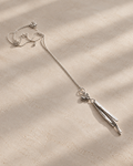 Collier discret et subtil en argent massif, Pendentif avec pampilles