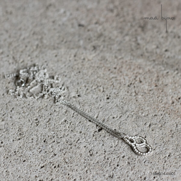 collier en argent amssif recyclé 925, collection dentelle, collier pour femme, bijou fait main en France, Maä bijoux by marielle Debethune