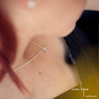 Collier bulle minimaliste en argent massif