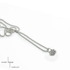 Collier bulle minimaliste en argent massif