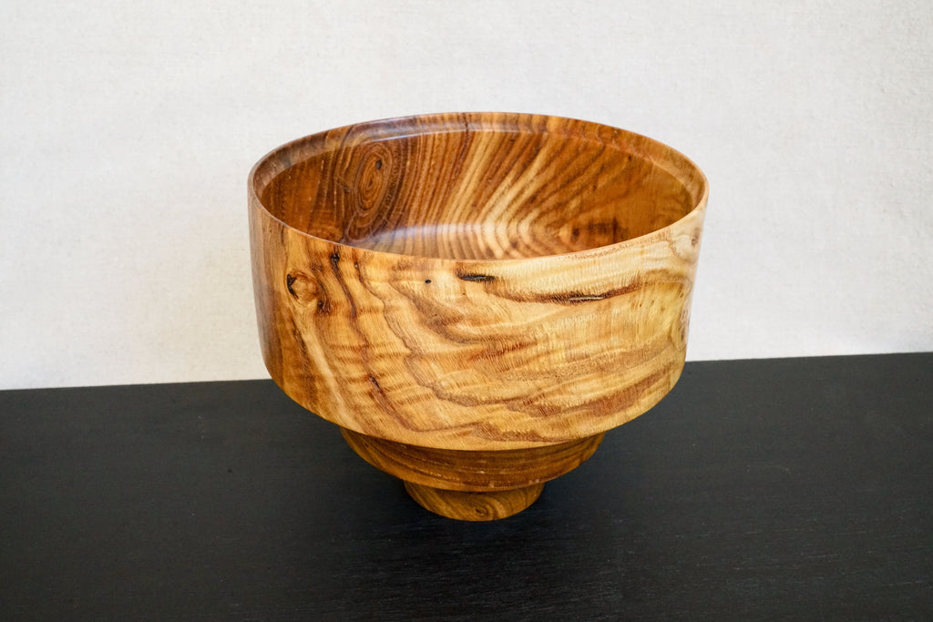 Vase en châtaignier - Vague en nacre