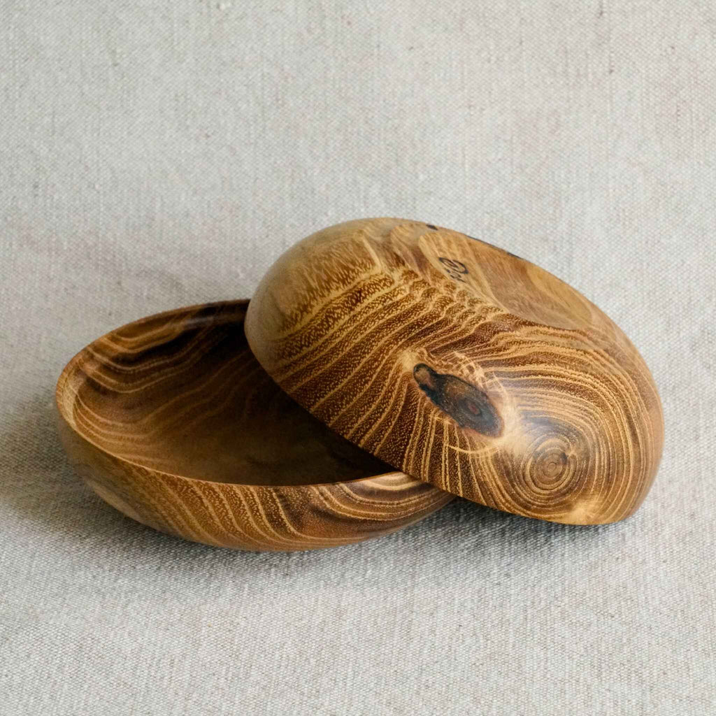 Coupelles en bois fait-main - Double cœur