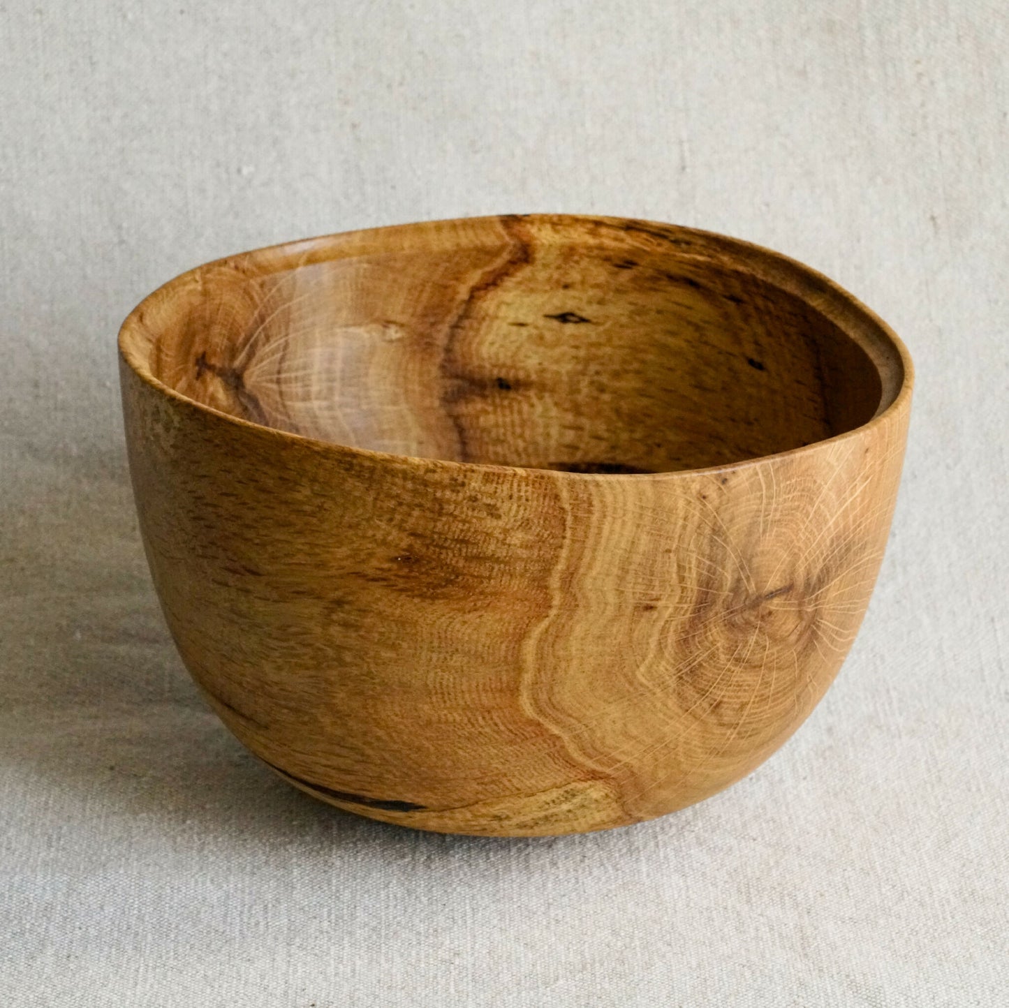 Bol en bois fait-main - Onde tannée