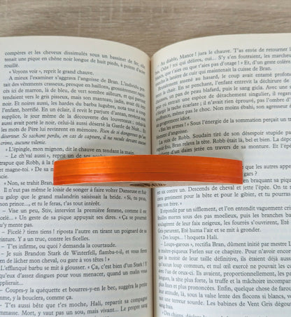 Bague de lecture avec Marqueterie de Paille Orange