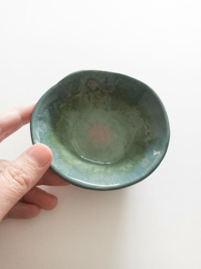 petit plat et coupelles "Clairière de Jade"