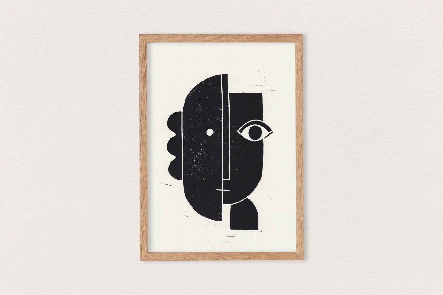 Linogravure - LE BAISER .02