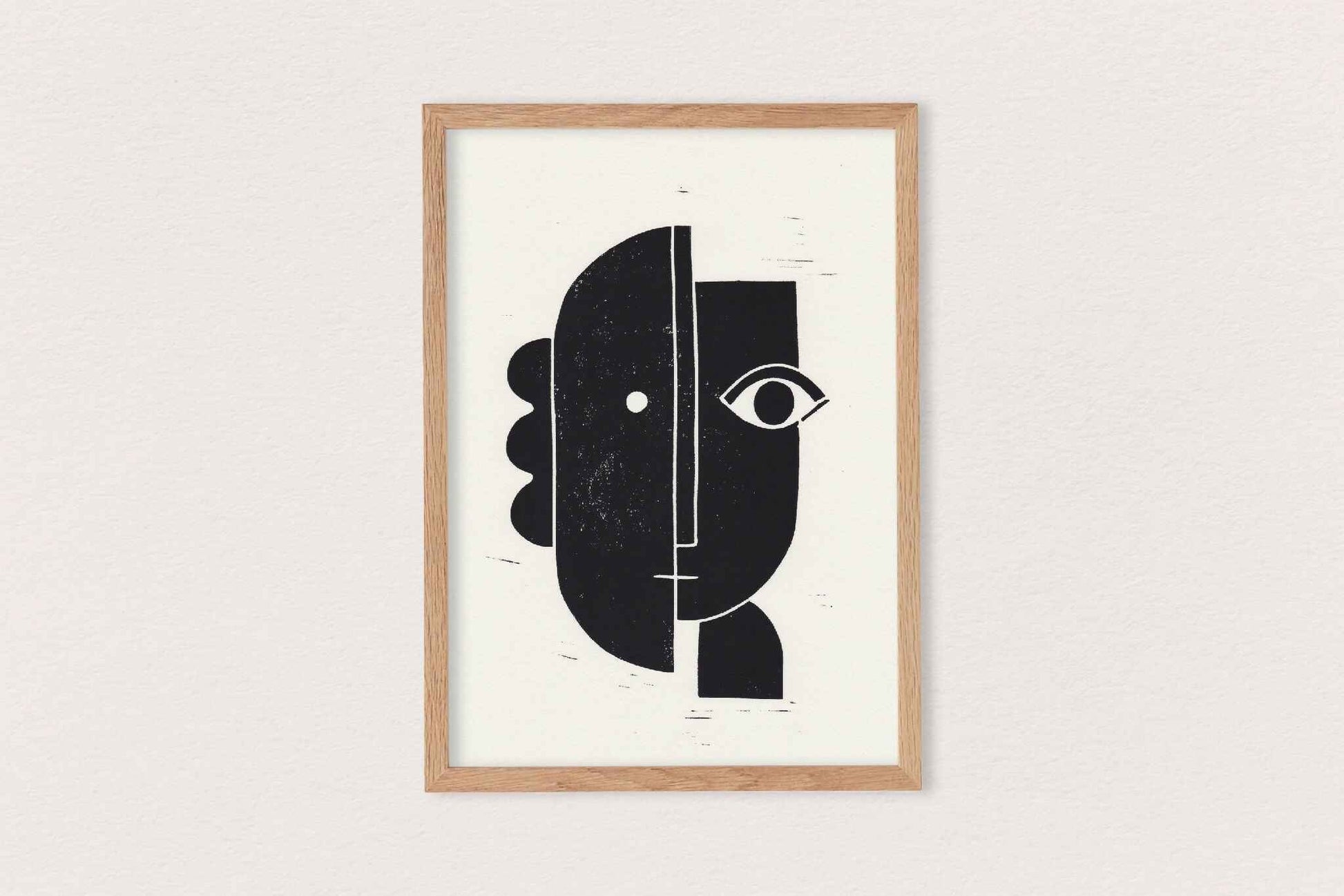 Linogravure - LE BAISER .02