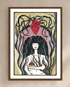 Illustration Corps à cœur de Diane Painson, mise en scène murale