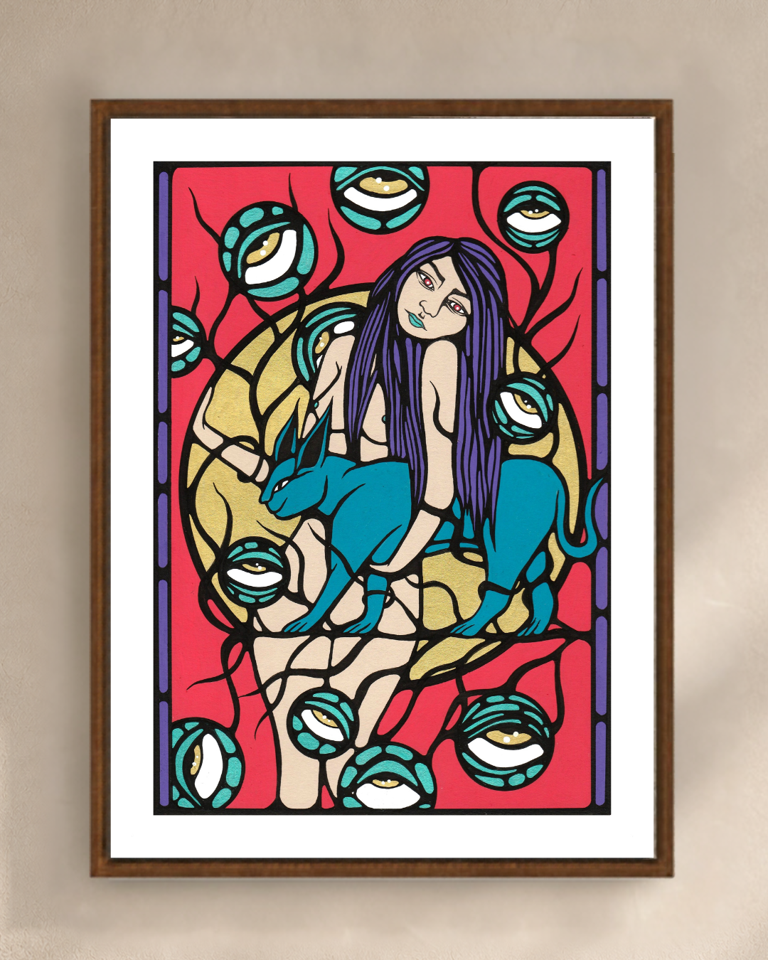 Illustration Deux cœurs de Diane Painson, mise en scène murale