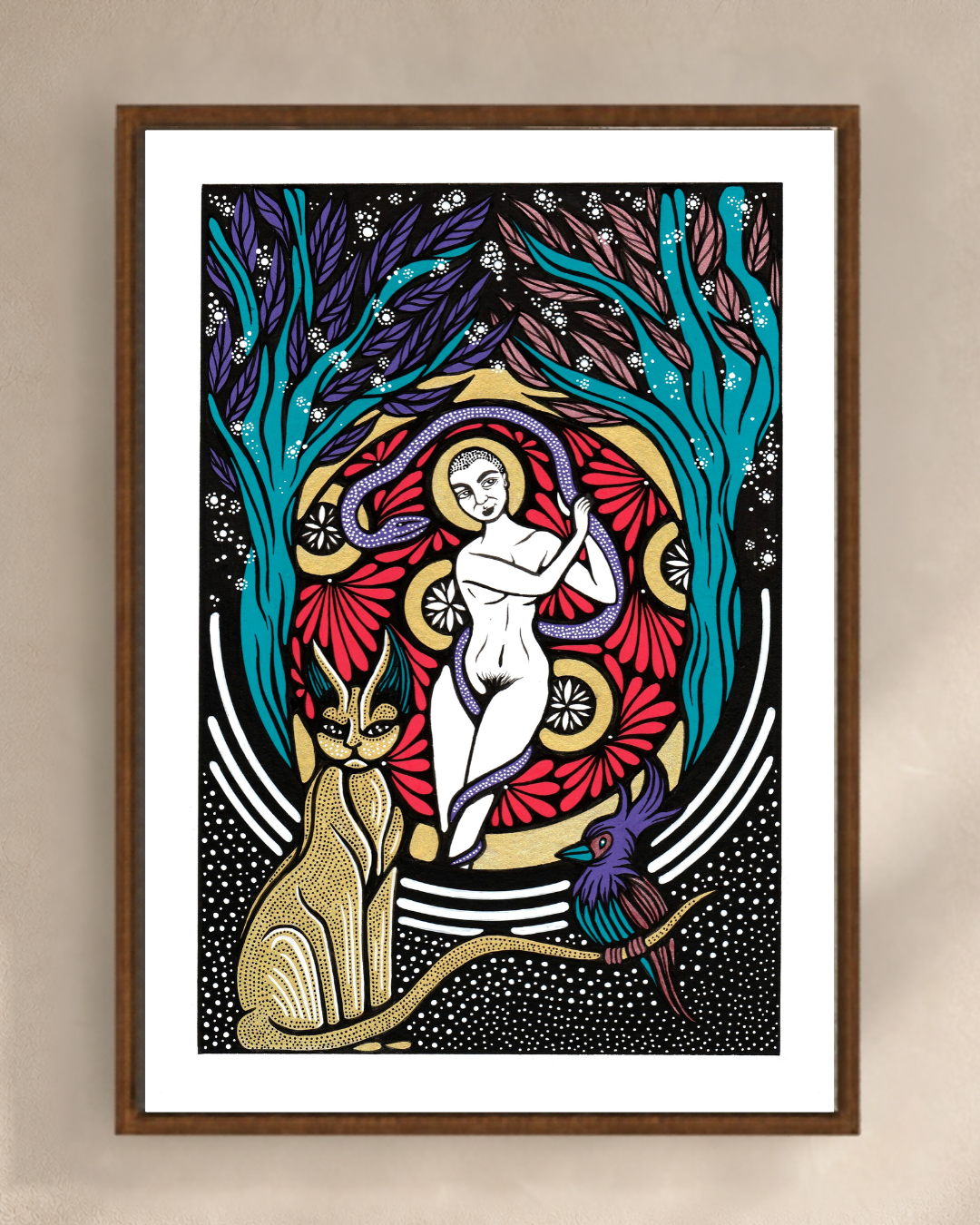 Illustration Eden de Diane Painson, mise en scène murale