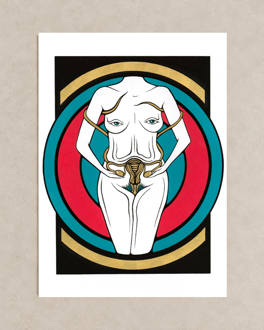 Illustration Gardienne de mon corps de Diane Painson en décoration murale