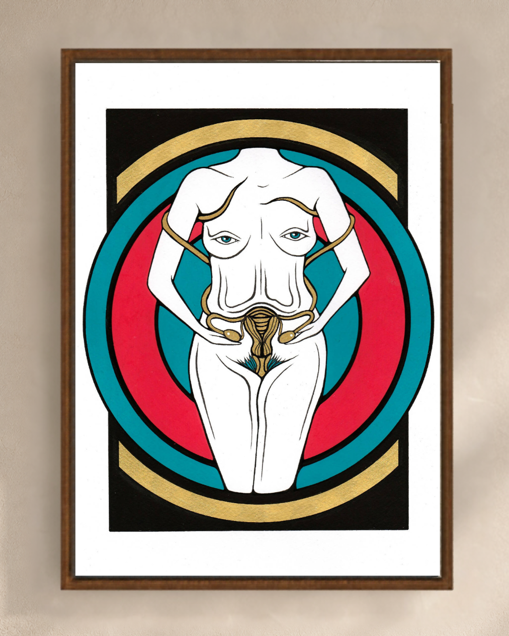 Illustration Gardienne de mon corps de Diane Painson, mise en scène murale
