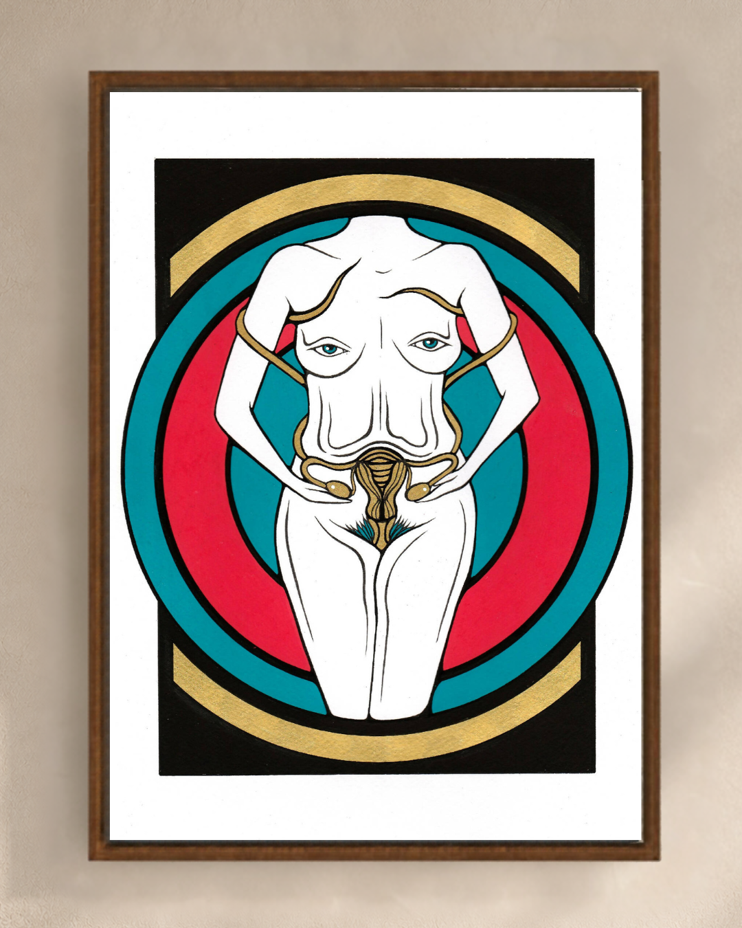Illustration Gardienne de mon corps de Diane Painson, mise en scène murale