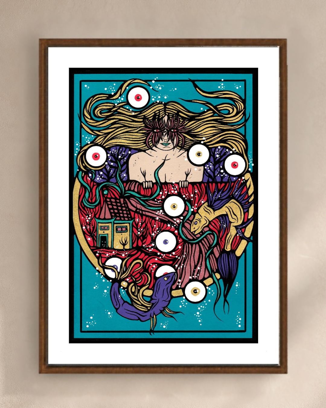 Illustration Le cœur de Marla de Diane Painson, mise en scène murale